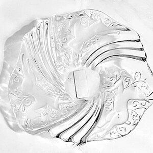 Mikasa 9" Crystal Bon Bon Plate Clear Cut Crystal Dish  NEW